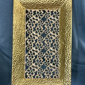 Vintage Elegant Brown and Green Decorative Tray house